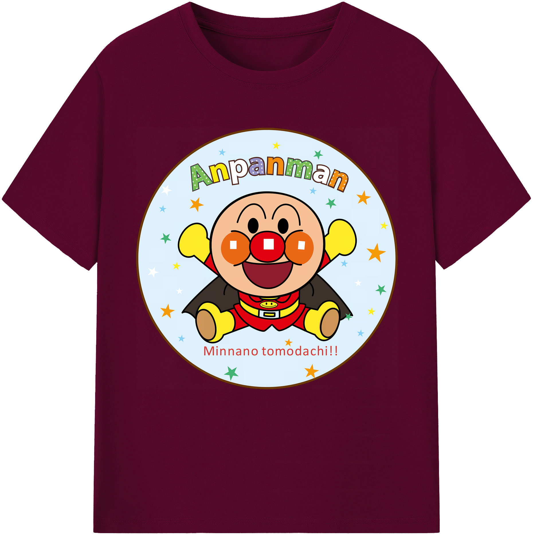 （画像用） アンパンマン Anpanman レディースカジュアルプリントTシャツ（綿100％）